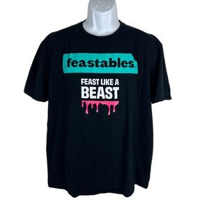 Mr Beast Shirt Men Extra Large Black Short Sleeve Feastables Graphic Tee